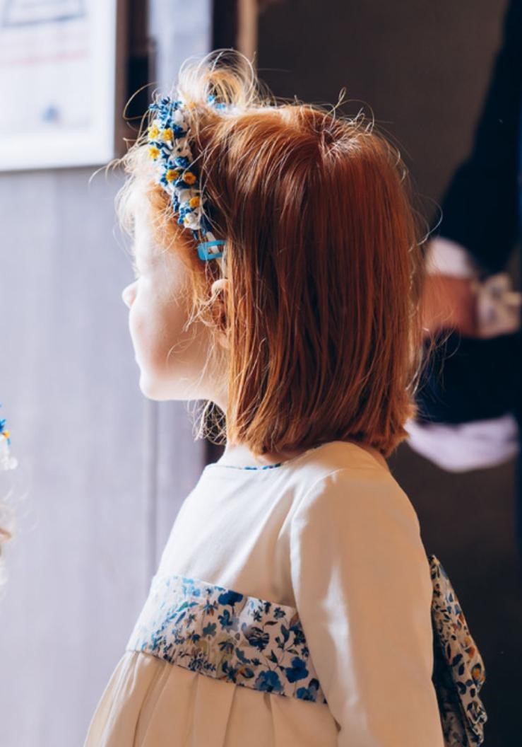 Couronne de fleurs séchées pour cheveux