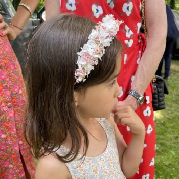 Couronne de fleurs séchées pour cheveux