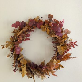 Couronne de fleurs séchées