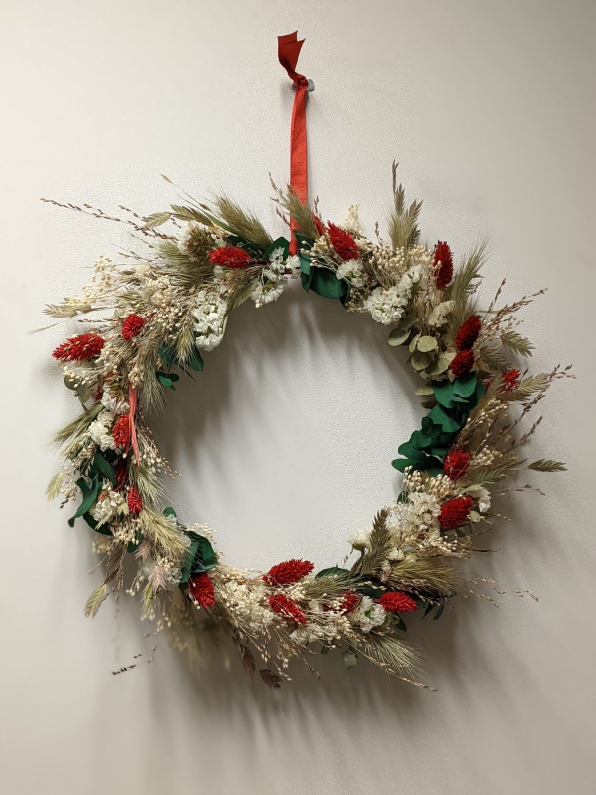 Couronne de fleurs séchées