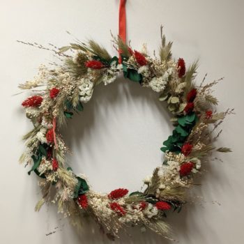Couronne de fleurs séchées