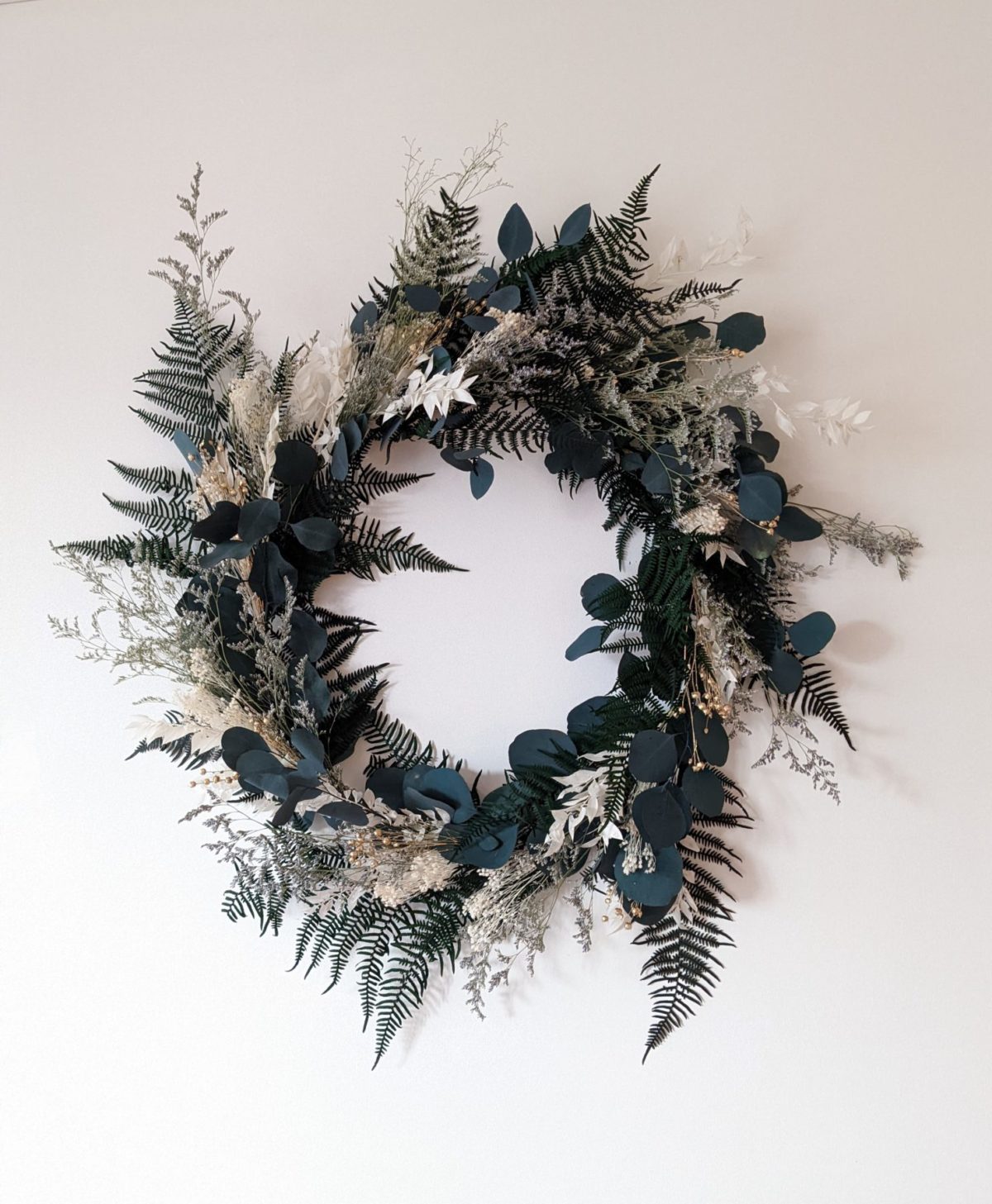 Couronne de fleurs séchées