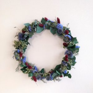 Couronne de fleurs séchées