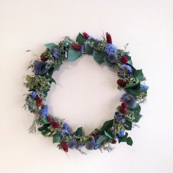 Couronne de fleurs séchées